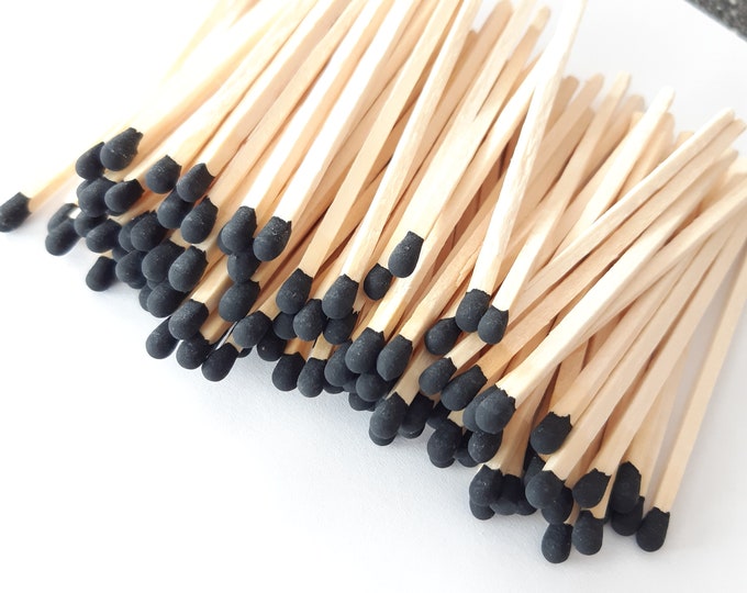 3.4 Black Tip Long Wooden Matches for Home Decor Etsy