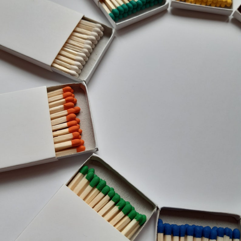 25 Plain Matchboxes Striker From One Side Wooden Matches Etsy Australia