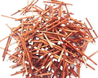 1.85" 500 Cinnamon brown color stick wooden matches with white color tips for home decor, wedding favors, crafts, design, matchbox filling