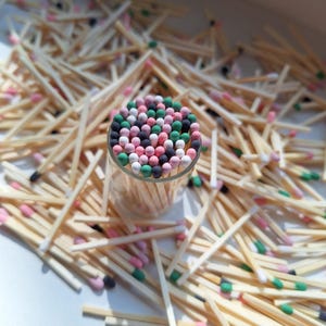 500 matches, 1.75&quot; mixed head color, for home decor, wedding favors, crafts, matchbox filling, colorful matches, rainbow matches, bulk