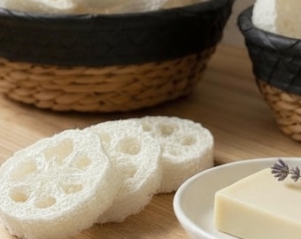 Natural Luffa Sponge Slices: Exfoliating Soap Saver