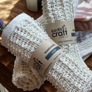 Natural Sisal Hemp Washcloth, Gentle Exfoliating Face & Body Cloth, Spa Gift for Him or Her, Stocking Stuffer, Eco-friendly Self Care