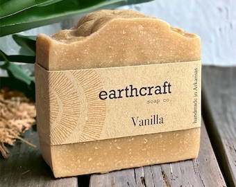 Vanilla Soap - Handmade Soap made with 7 different oils and butters| Palm Free | Vegan | All Natural Soap | EarthCraft