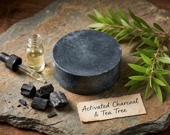 Acne Detox Soap: Tea Tree & Activated Charcoal Facial Bar