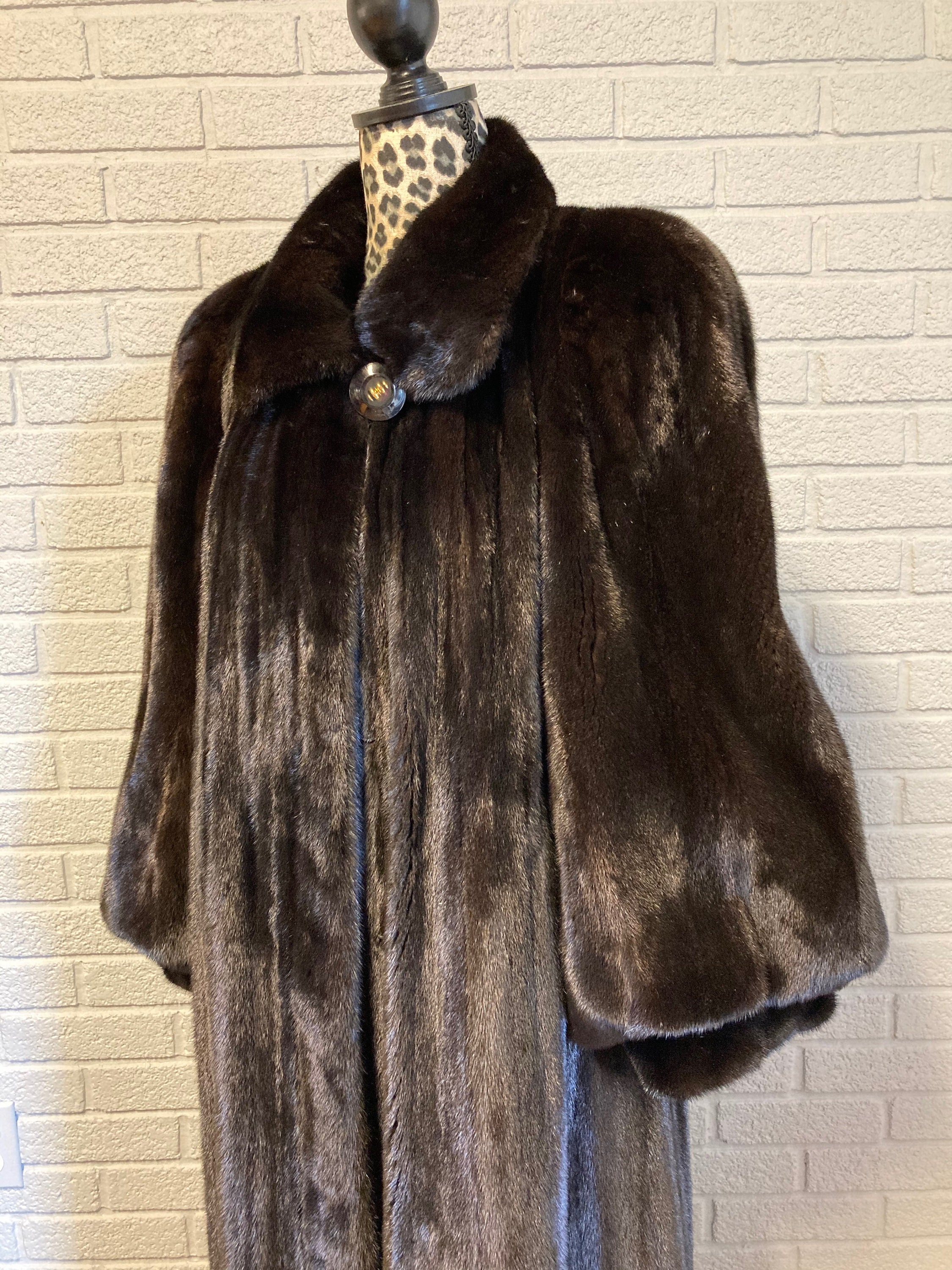 Mink Swing Full Length Coat Vintage Muscalus Fur Brown Mink Etsy