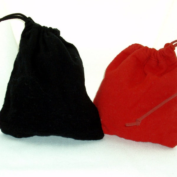 Small Flannel Drawstring Bags