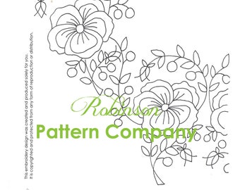 PDF Vintage 1930s Embroidery design sheet - Pansy Corner