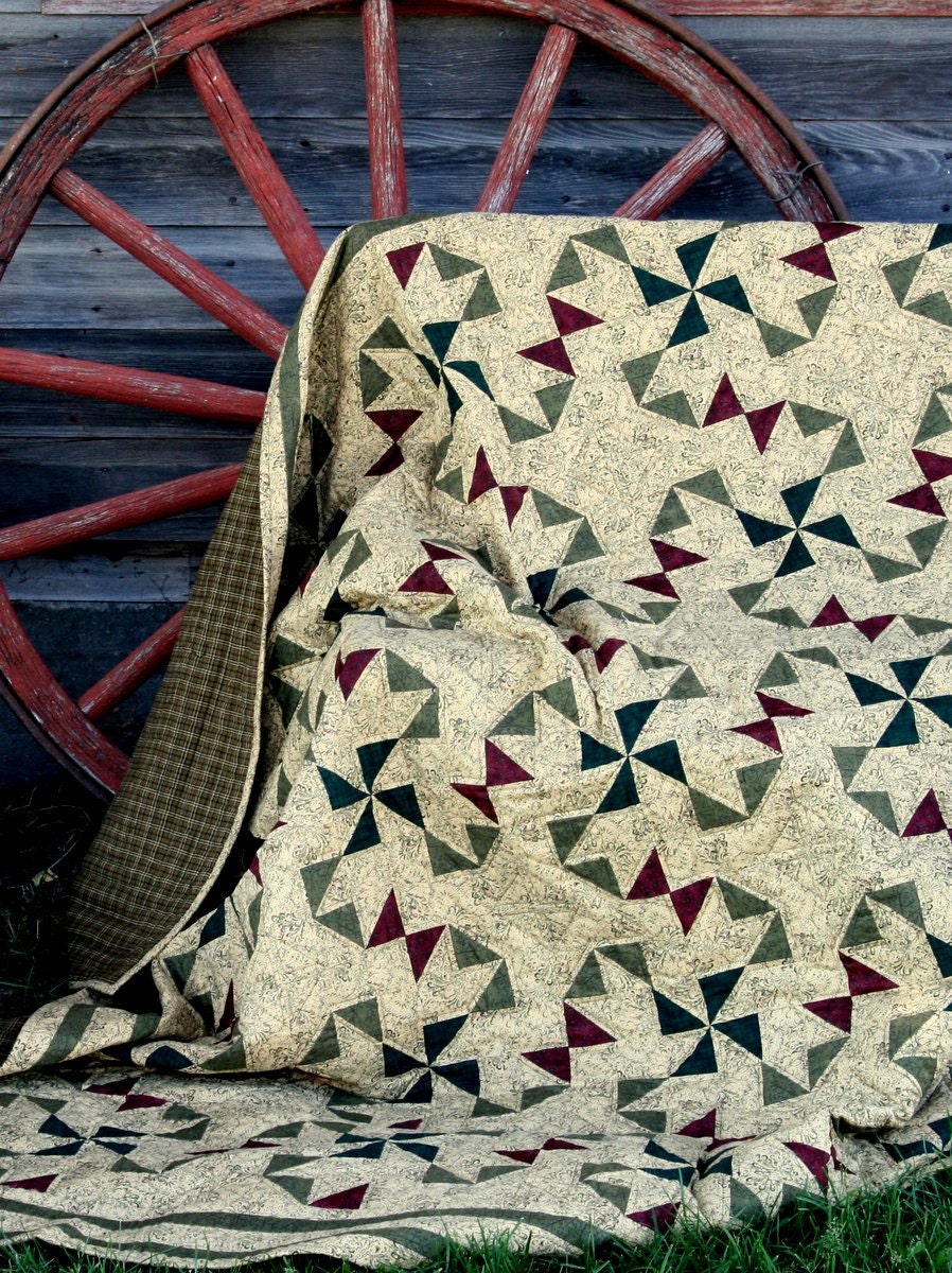 Patrón de colcha Oklahoma Twister: patrón de descarga instantánea en  formato PDF de una colcha de patchwork tradicional de triángulos, image size:898x1200