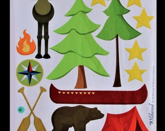WILDWOOD SAMPLER - Half Kit - plush applique panel and instruction booklet for the Wildwood Sampler