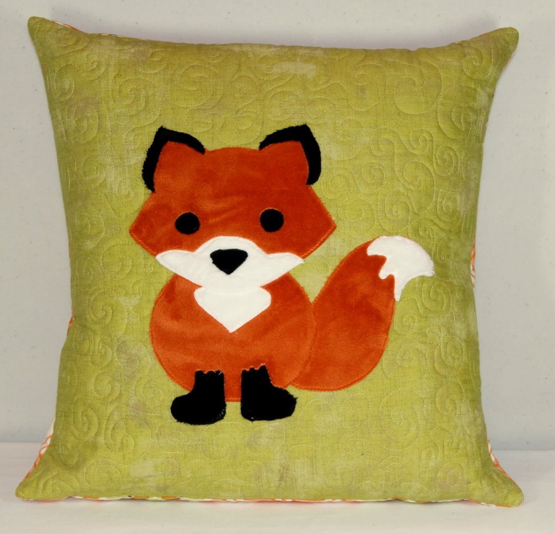 The Innocent Red Fox pillow pattern PDF instant download for Etsy