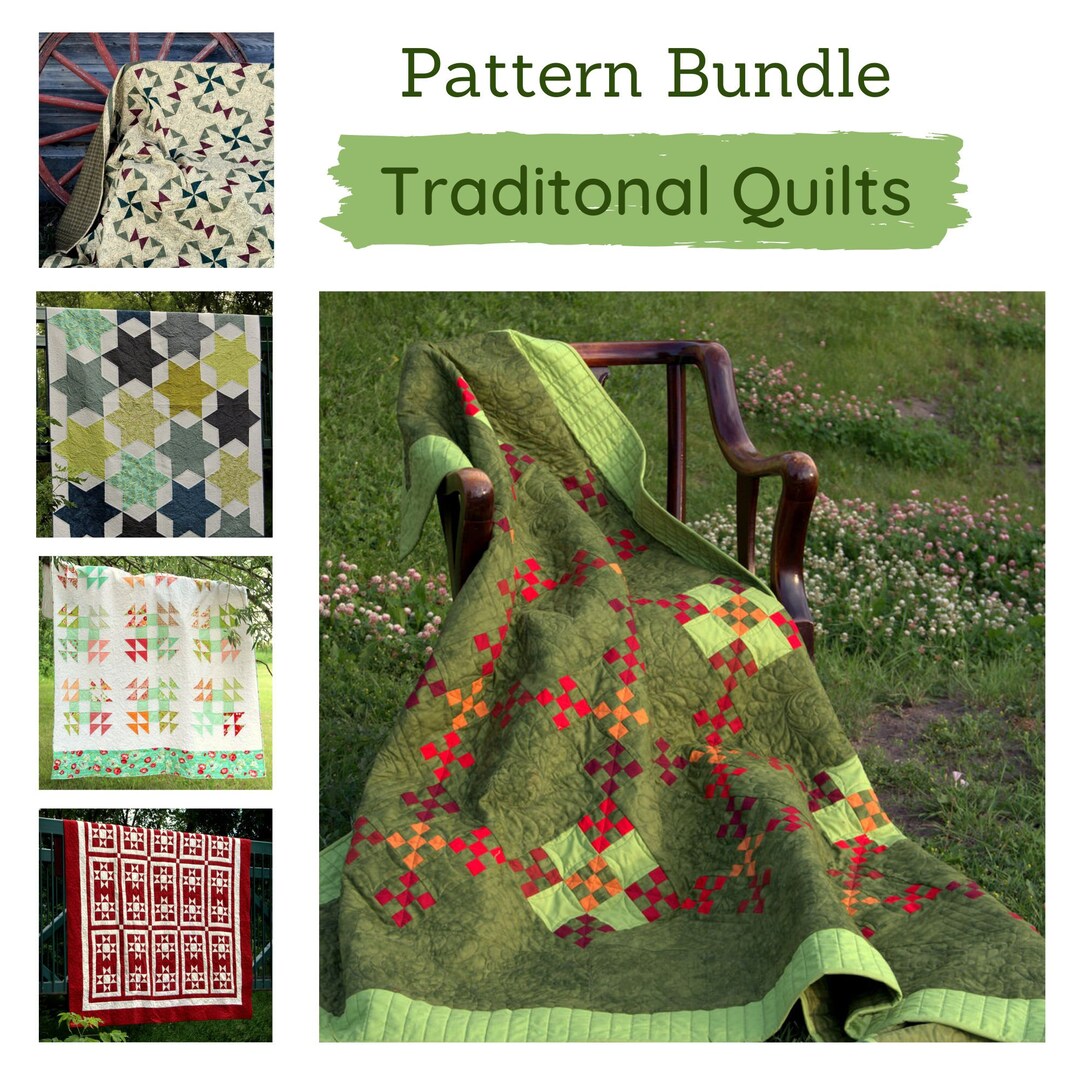 TRADITIONAL QUILTS Pattern Bundle - Top Selling, Traditionally Pieced ...