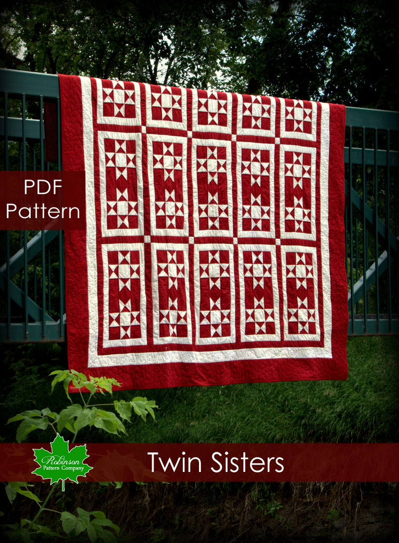 Twin Sisters Quilt Pattern PDF Instant Download of a Modern Etsy