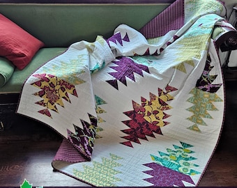 Colcha de farolillos chinos: un patrón de colcha moderno, rápido y fácil de hacer, con un toque de la herencia asiática.