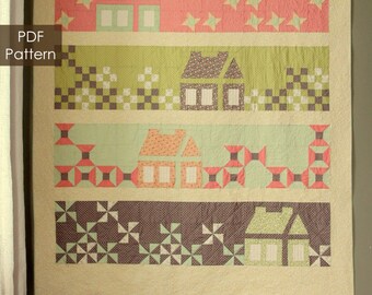 Calling Me Home - PDF queen size quilt pattern - instant download pattern by Robinson Pattern Company