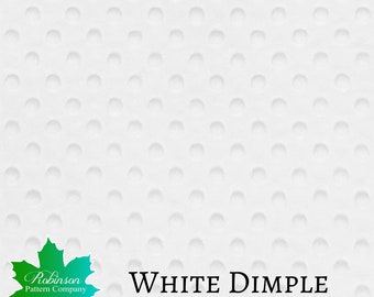 WHITE DIMPLE MINKY - Full yard, 36" x 60" piece cuddle fabric Shannon Fabrics for quilting, crafts, sewing, costumes, doll making