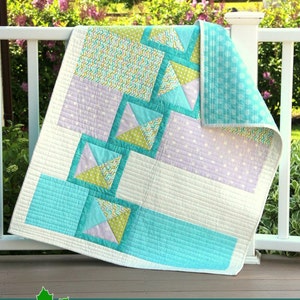 Modern Baby Quilt Pattern Jack's Boxes baby quilt PDF pattern digital download simple and modern baby quilt image 1