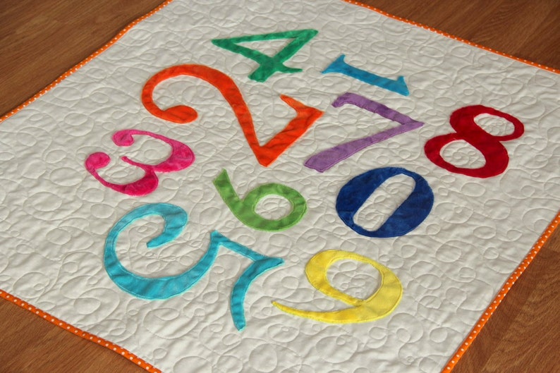 Playing With Numbers Baby Quilt Pattern Printed Pattern Etsy