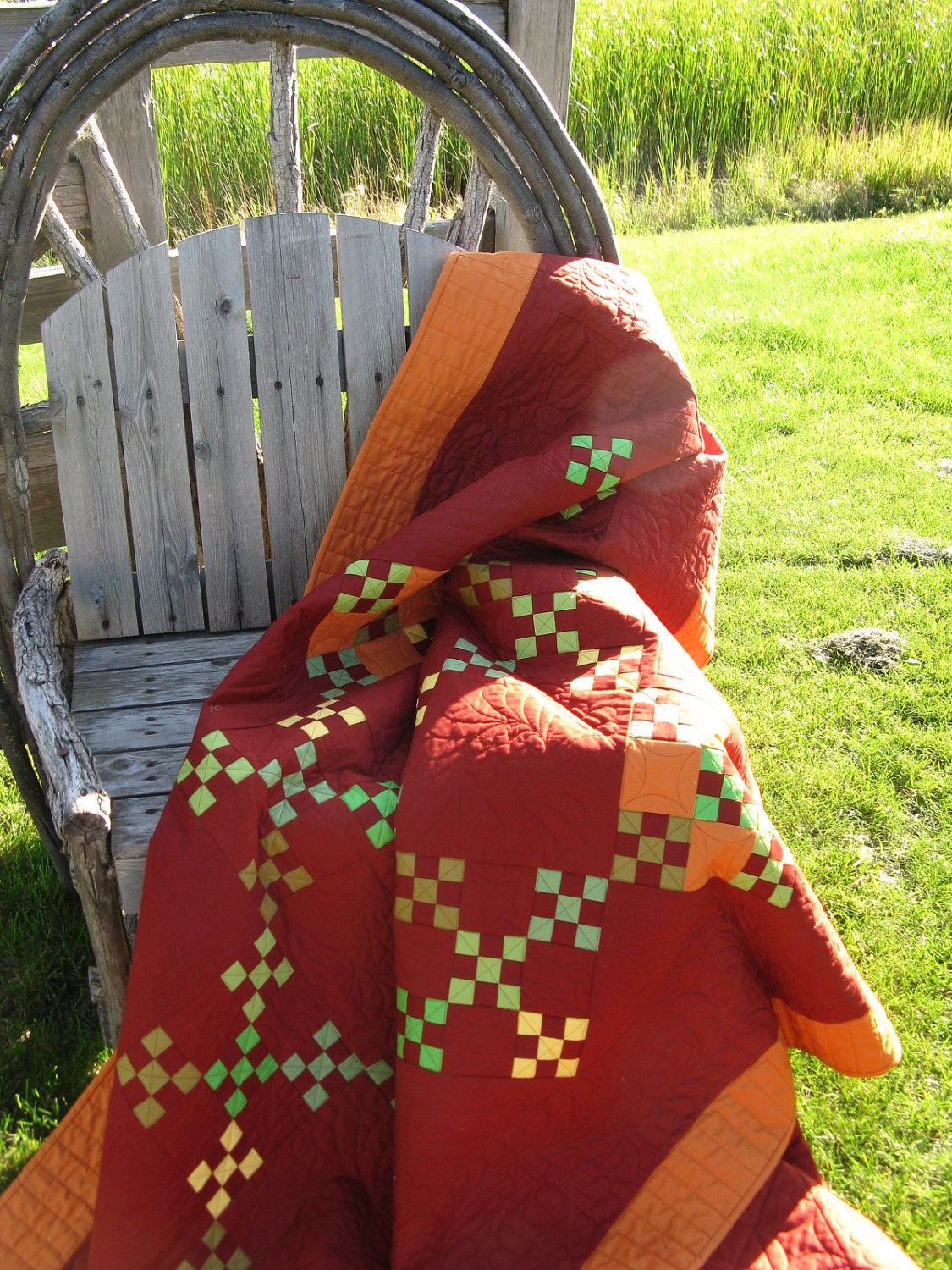 Patrón de colcha urbana Amish - Patrón de colcha en PDF - Descarga  instantánea de nuestro patrón de colcha tradicional Amish elaborado con  bloques de parches Double Nine - Etsy México, image size:1125x1500