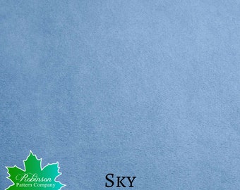 Shannon Fabrics Minky - SKY - full yard size minky fabric, 36" x 60" for quilting, crafts, sewing, costumes, doll making