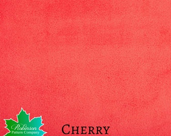CHERRY half yard size minky fabric, 18" x 60" piece of cuddle by Shannon Fabrics for quilting, crafts, sewing, costumes, doll making