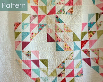 PDF Quilt Pattern - South Pacific - big and bold new version of the Ocean Waves pattern made with charm packs