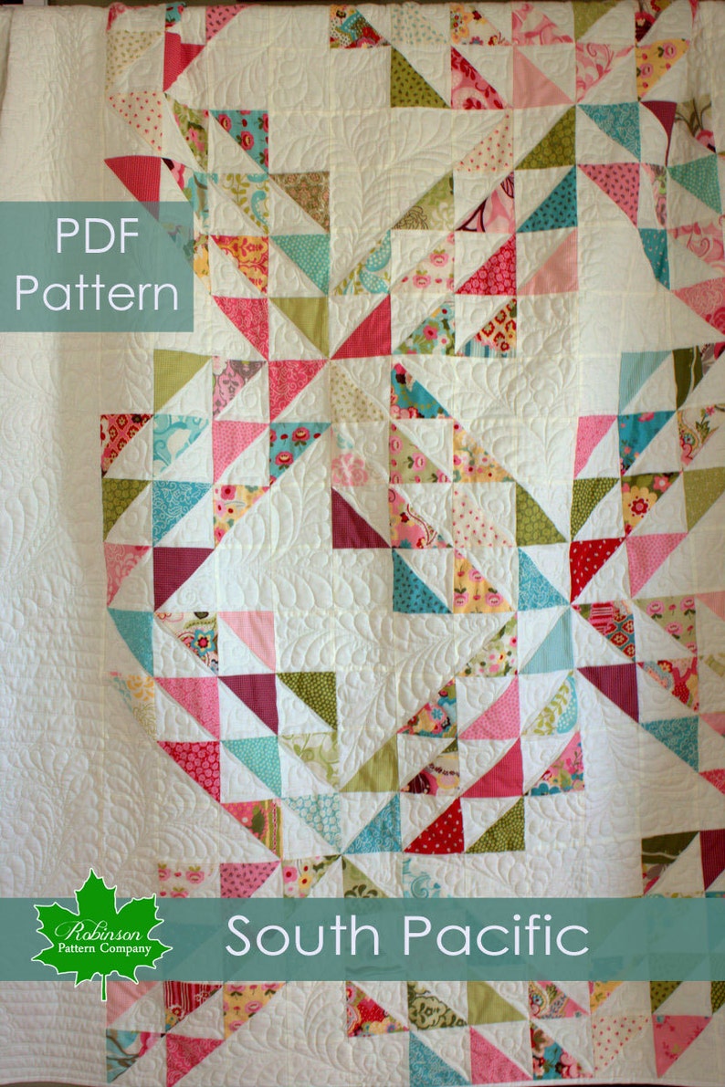Pacific Pattern Triangle PDF Quilt Pattern - South Pacific - Big and Bold New Version of the ...