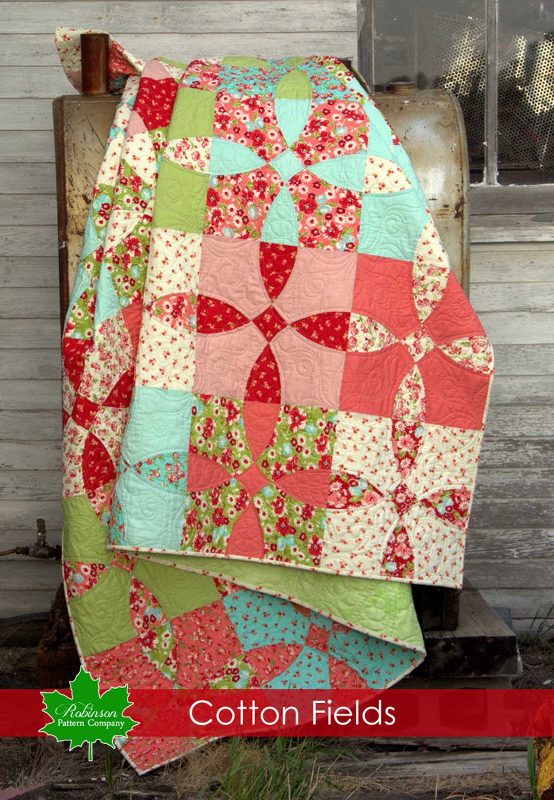 Cotton Fields Quilt Pattern Traditional Patchwork Quilt Etsy
