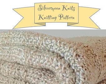 PDF Knitting Pattern-Checkerboard Knit Blanket