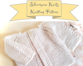 PDF Knitting Pattern-Royal Baby Cardigan