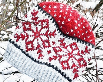 Selbu Snowfall Knit Hat