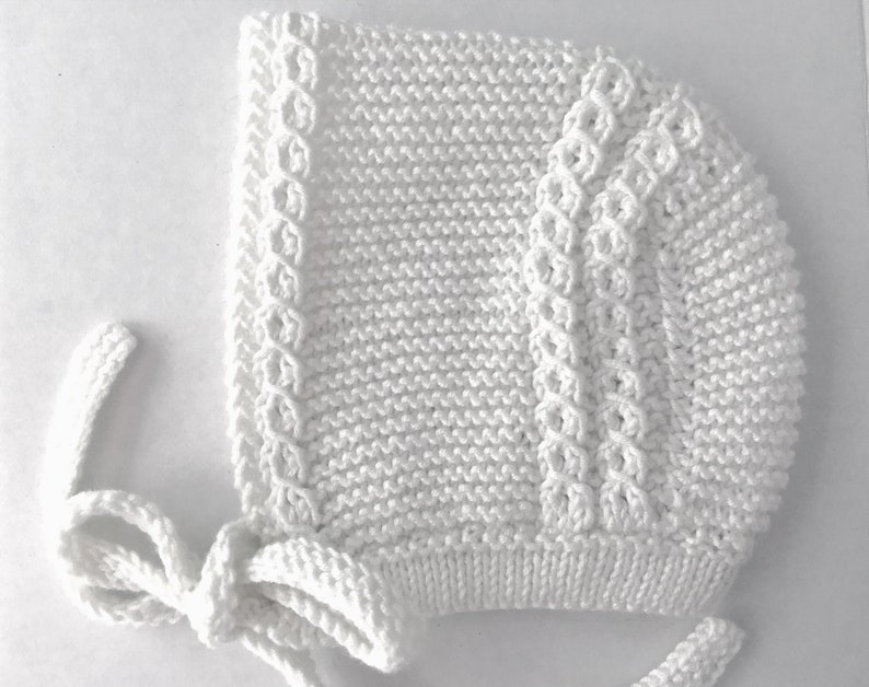 PDF Knitting Pattern Royal Prince Baby Bonnet Louis, Sizes Newborn and 3 Months image 5