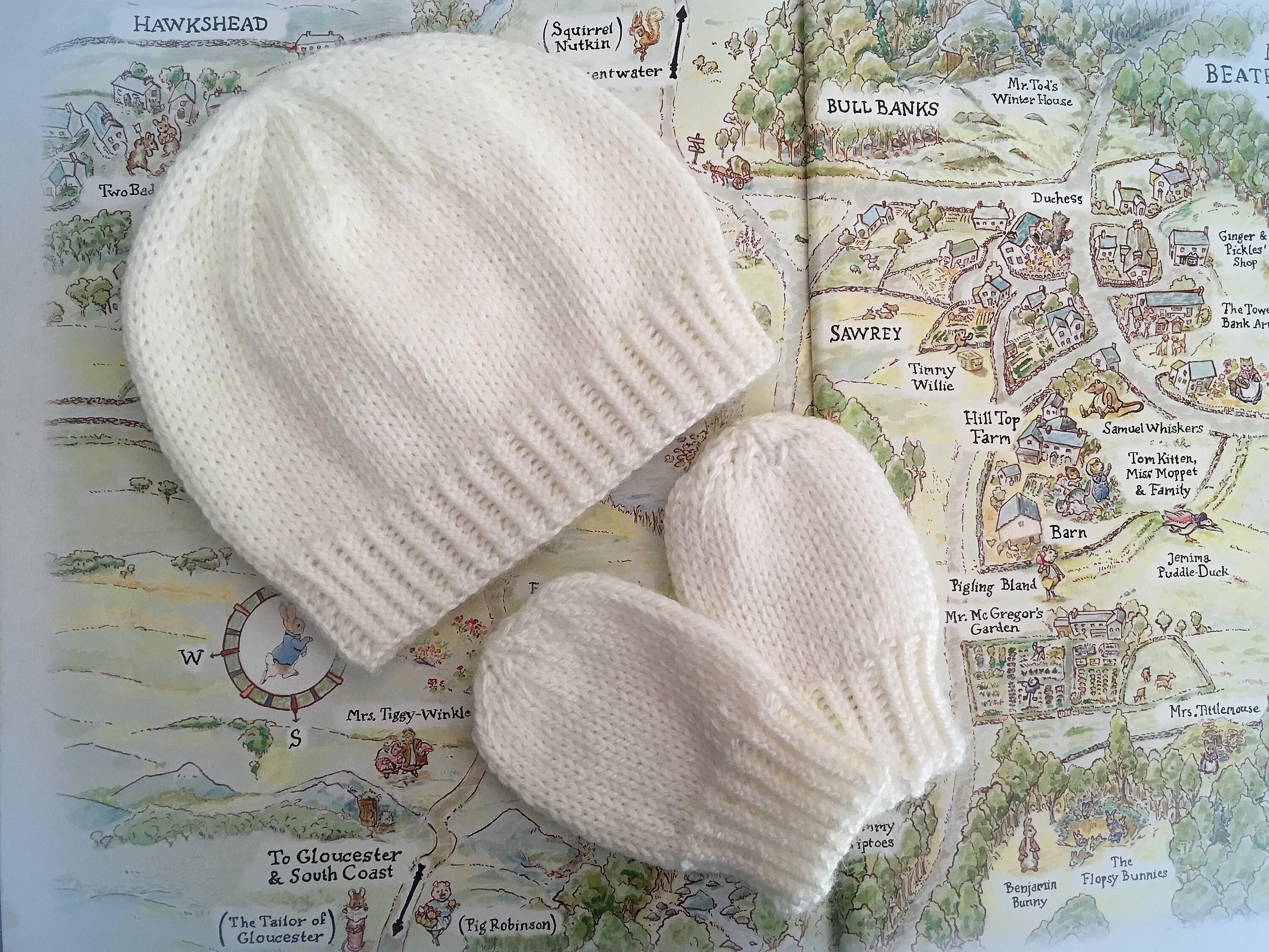 PDF Knitting Pattern-royal Baby Hat and Mittens- Archie, Sizes Newborn ...