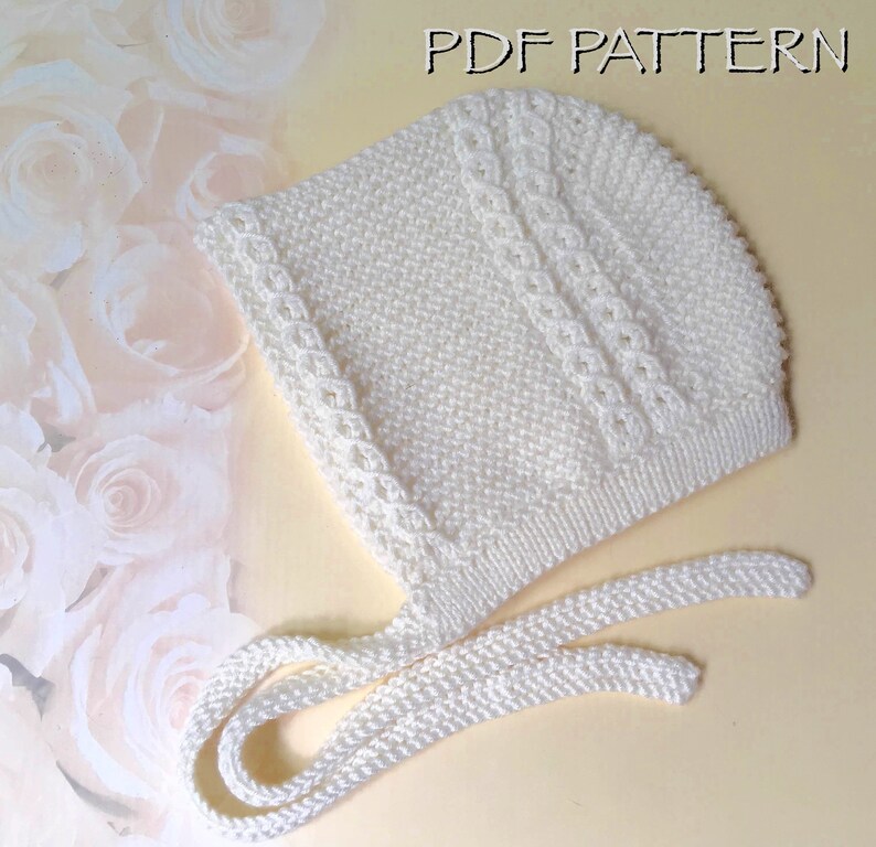 PDF Knitting Pattern Royal Prince Baby Bonnet Louis, Sizes Newborn and 3 Months image 2