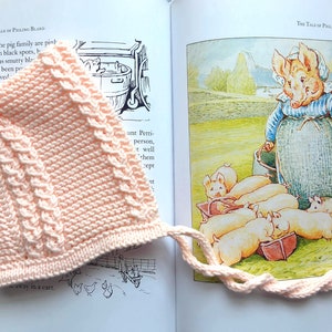 PDF Knitting Pattern Royal Prince Baby Bonnet Louis, Sizes Newborn and 3 Months image 9