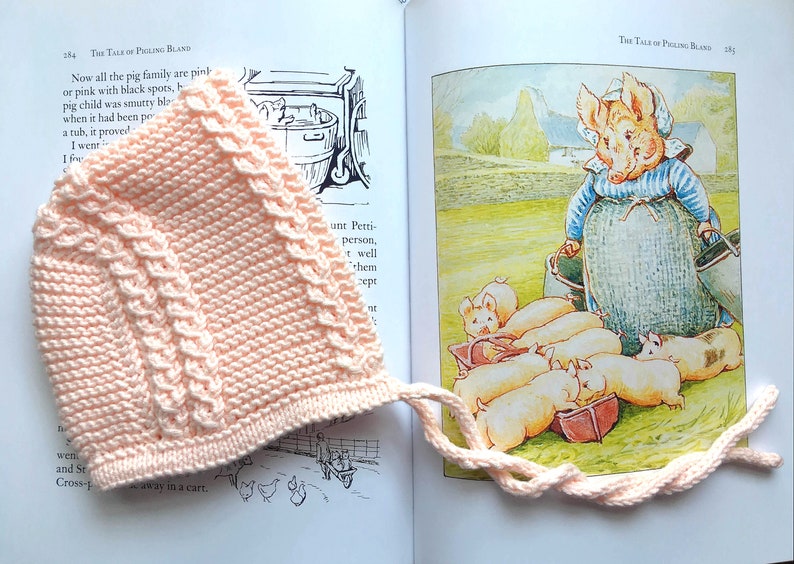 PDF Knitting Pattern Royal Prince Baby Bonnet Louis, Sizes Newborn and 3 Months image 7