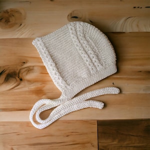 PDF Knitting Pattern- Royal Prince Baby Bonnet- Louis, Sizes Newborn and 3 Months