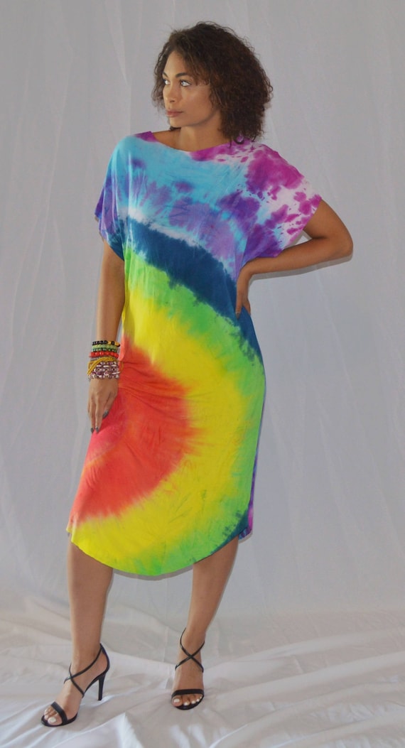 t shirt dress rainbow