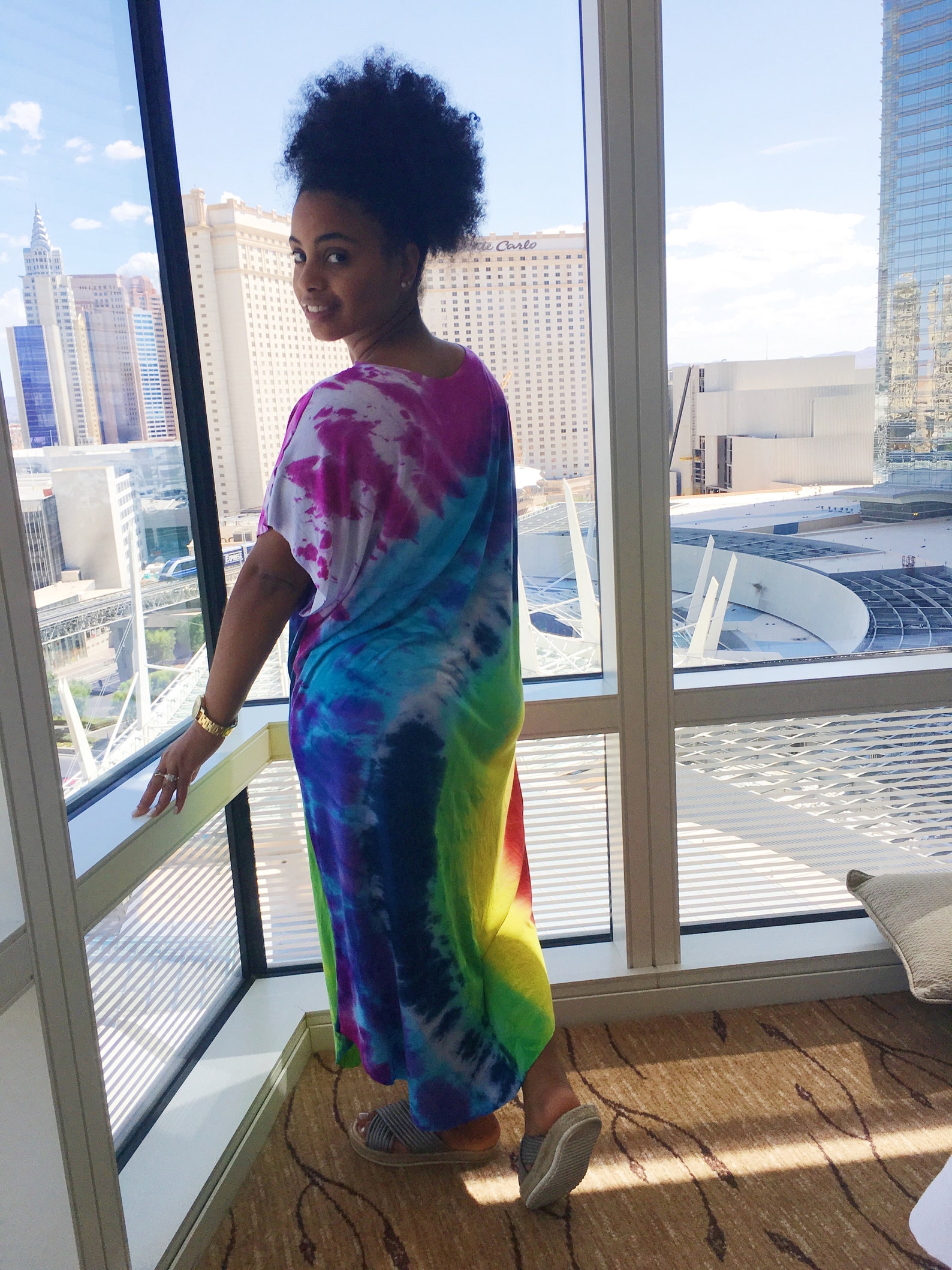 Applique T-Shirt Dress Rainbow main image 1