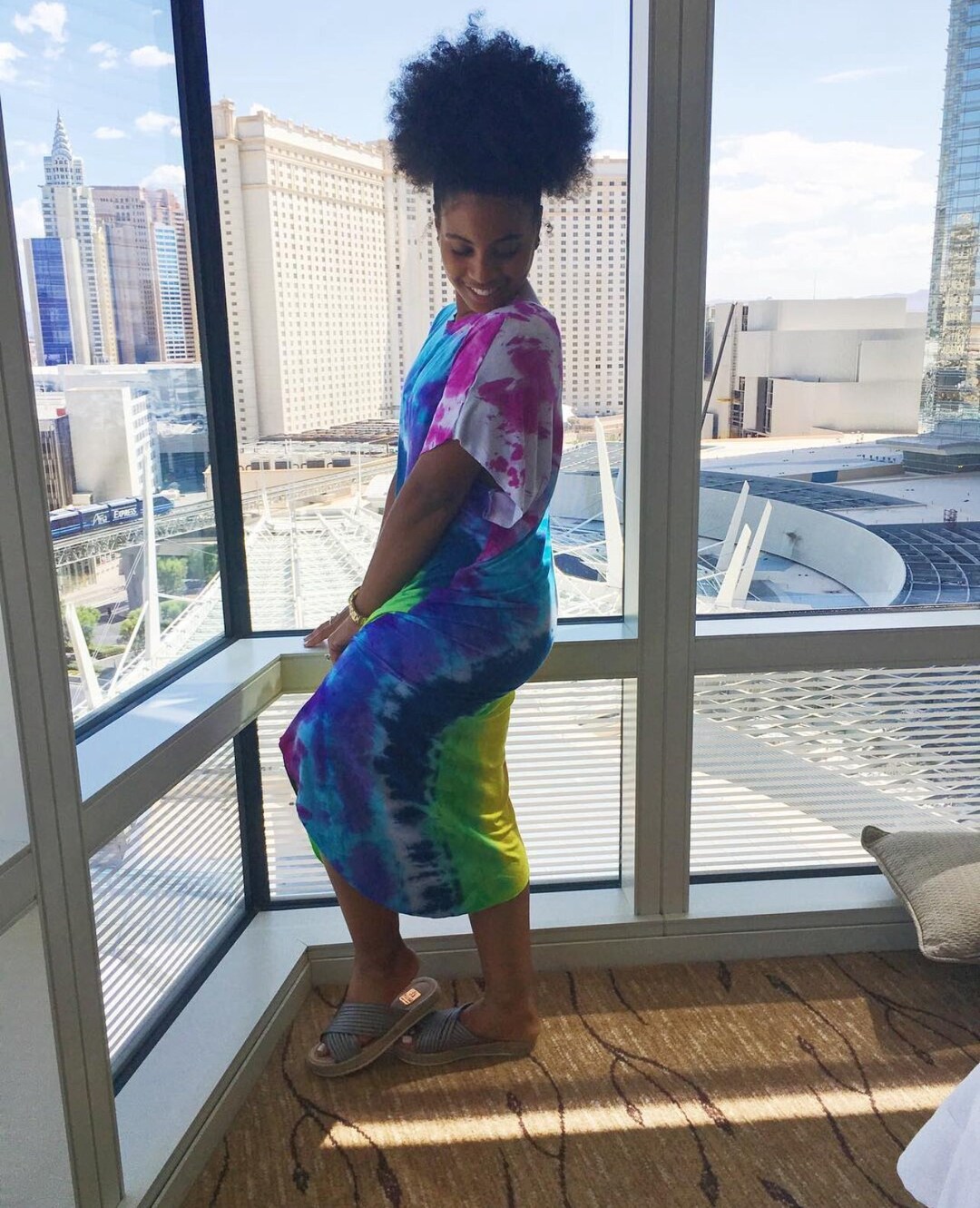 Applique T-Shirt Dress Rainbow main image 0