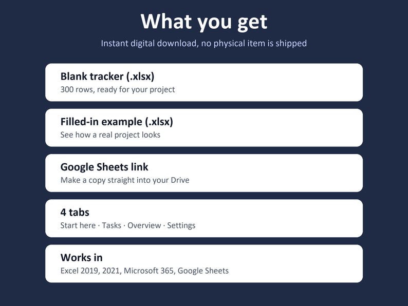 Gantt Chart Template Excel Google Sheets, Project Tracker Spreadsheet ...