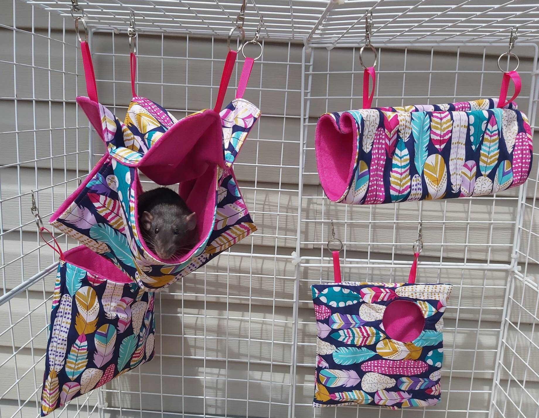 Rat 4 Piece Hammock Set Rat Hammocks Sugar Glider Etsy.de