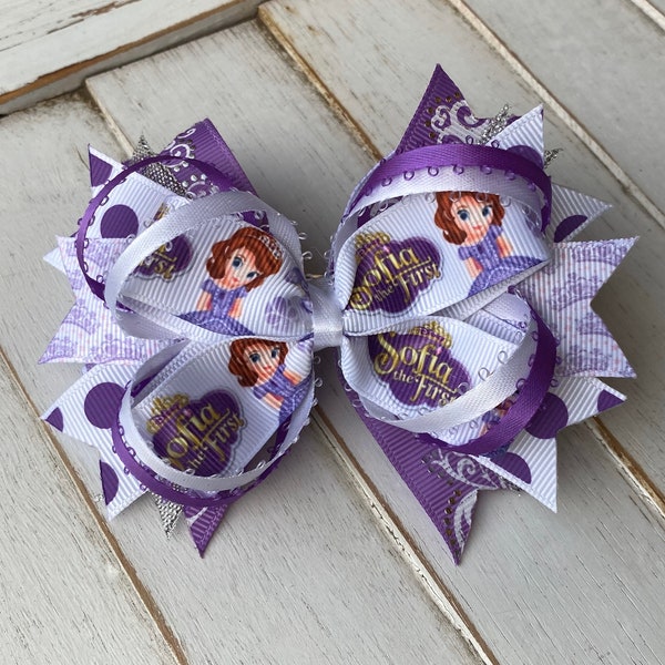 Disney Juniors' Sophia the First inspired hairbow