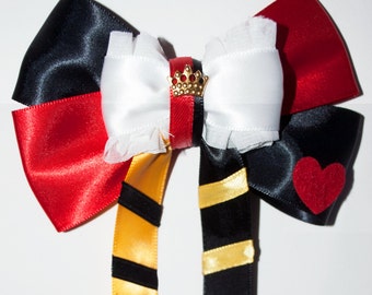 Queen of Hearts Hair Bow