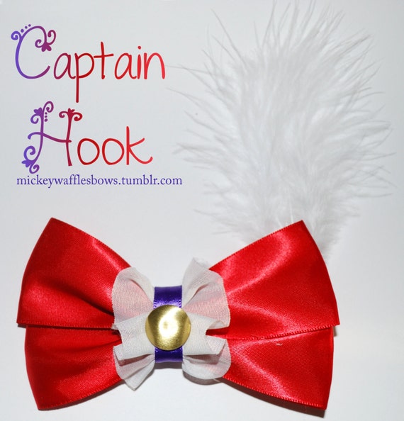 Captain Hook Hair Bow Etsy