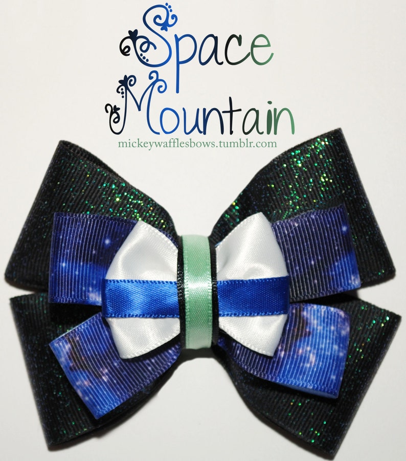 Space Mountain Hair Bow image 1