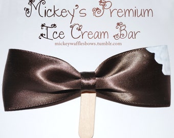 Mickey's Premium Ice Cream Bar Hair Bow