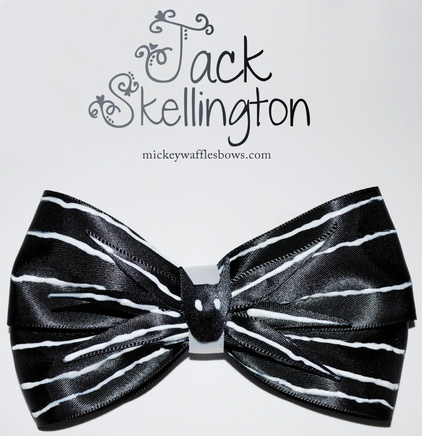 Jack Skellington Hair Bow - Etsy