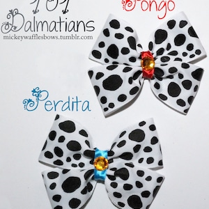 101 Dalmatians Hair Bow - Pongo OR Perdita