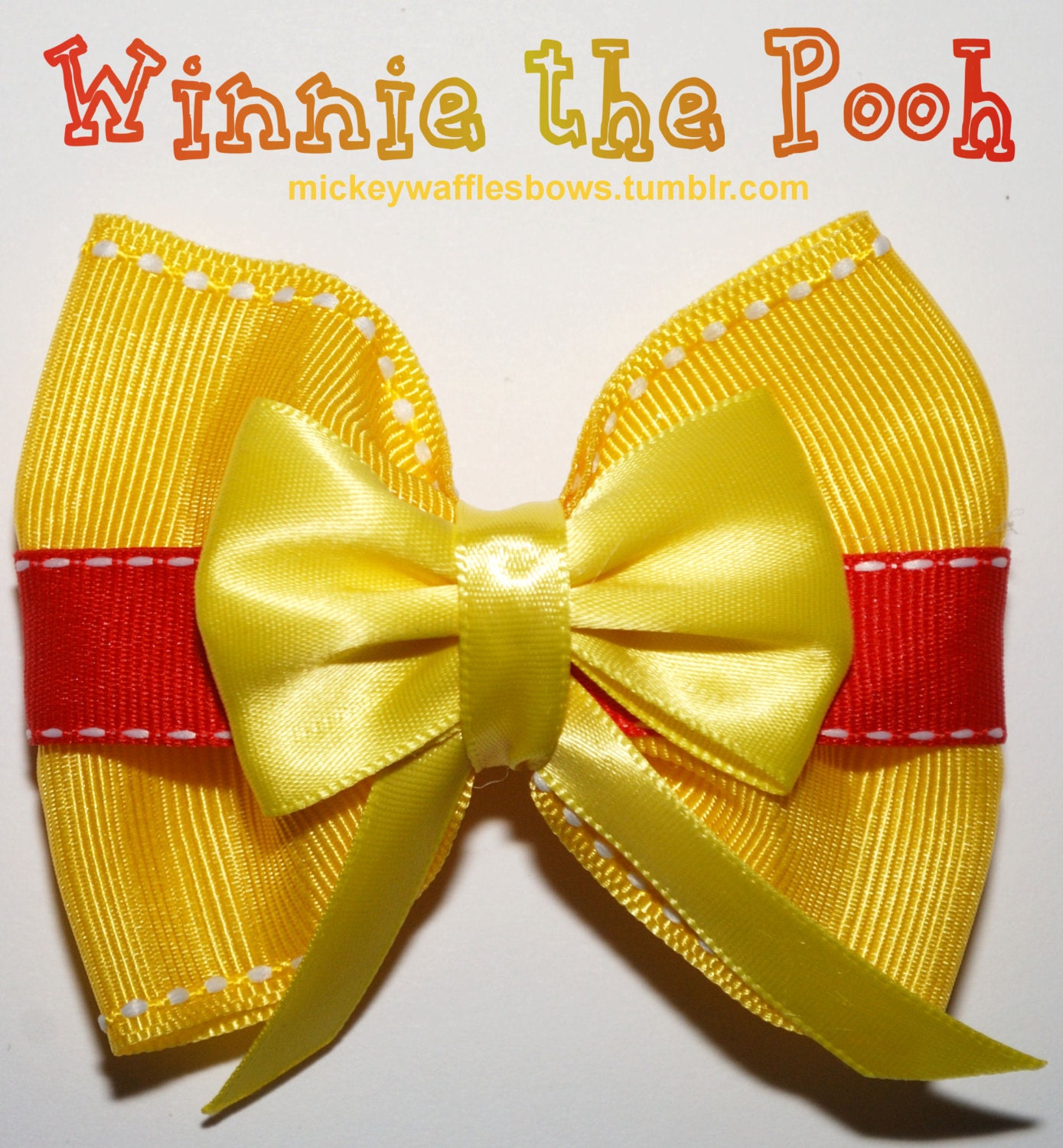 Winnie the Pooh Hair Bow 