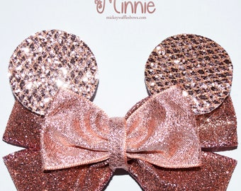 Rose Gold Minnie Hair Bow